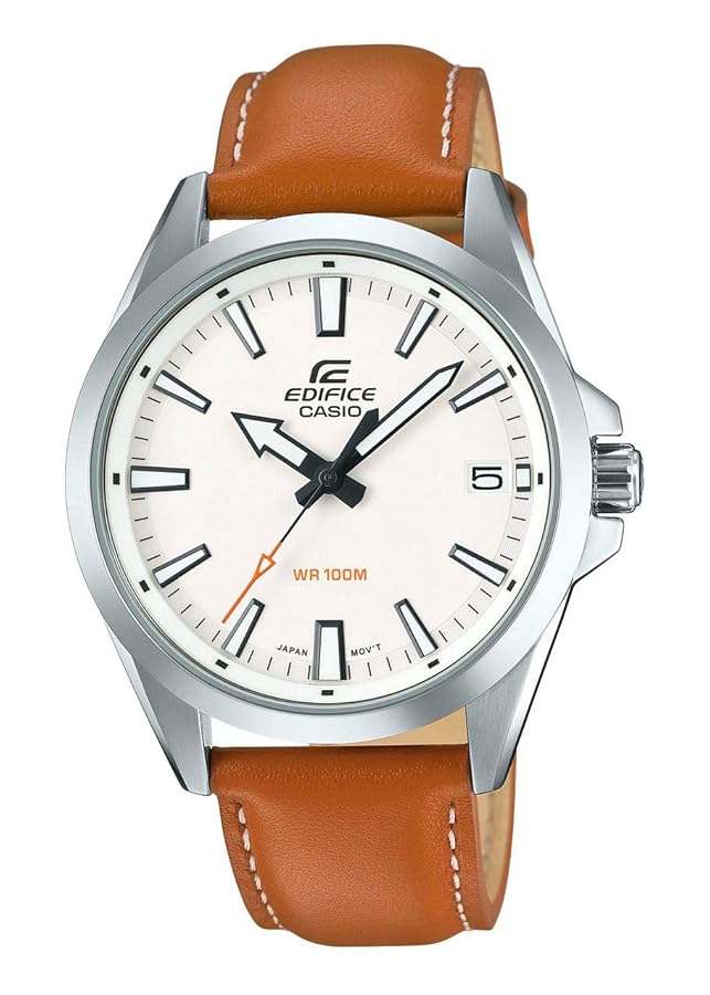 CASIO EDIFICE EFV-100L 100m 防水 CASIO EDIFICE Mens BlackSilver Analog EFV-100L-1AVU